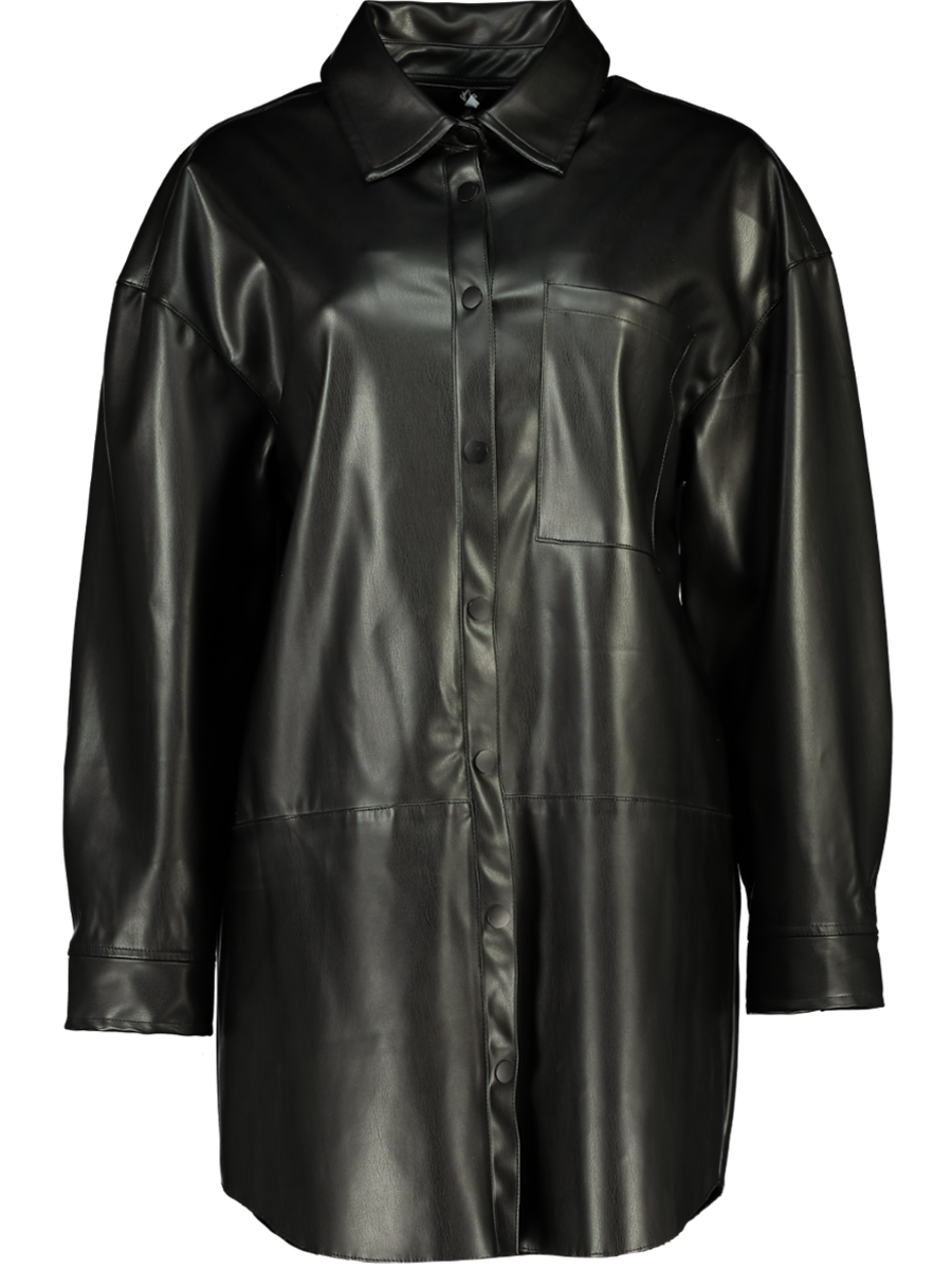 Overshirt Leather Look Shacket