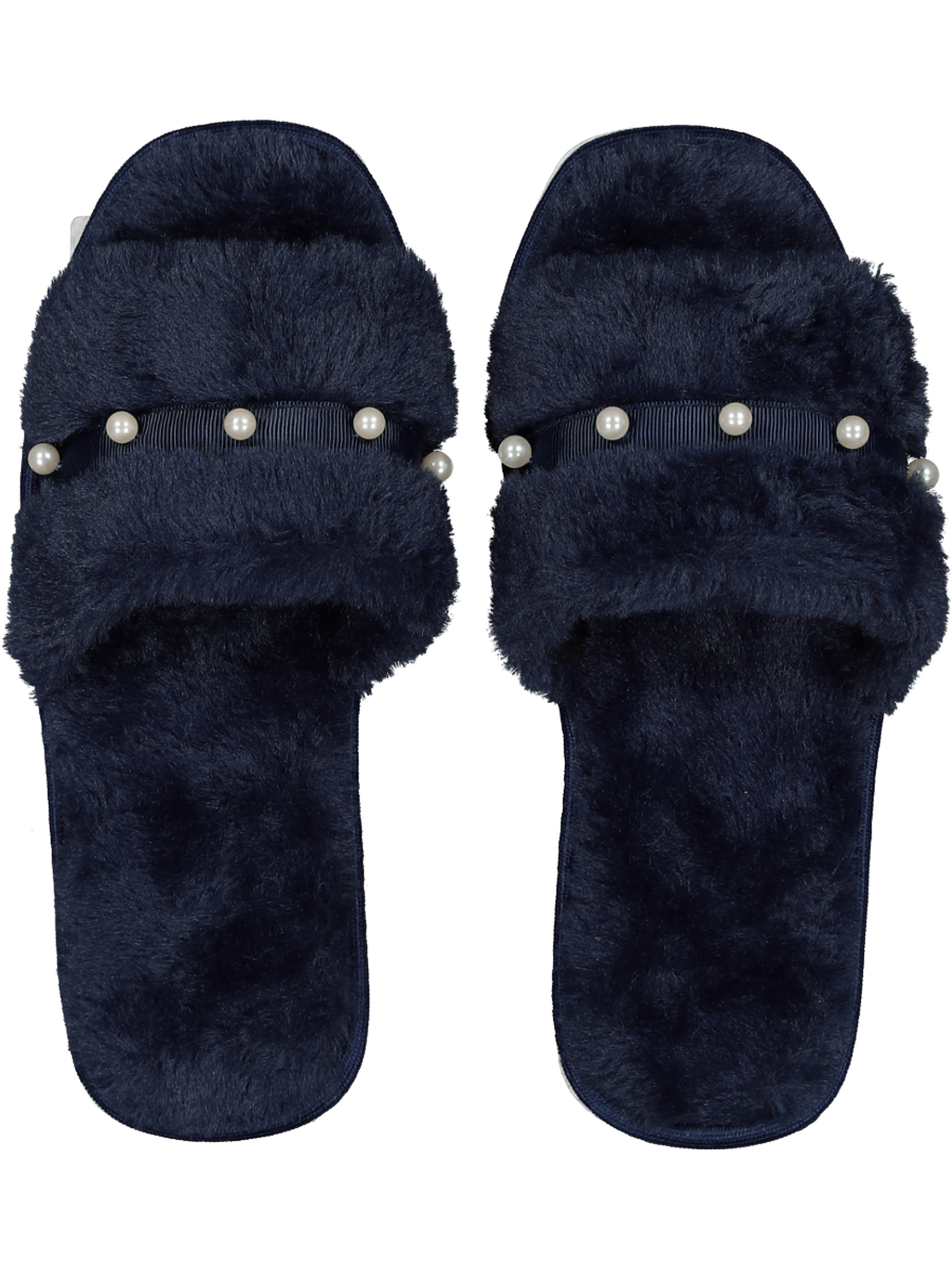Navy Soft Open Toe Slipper