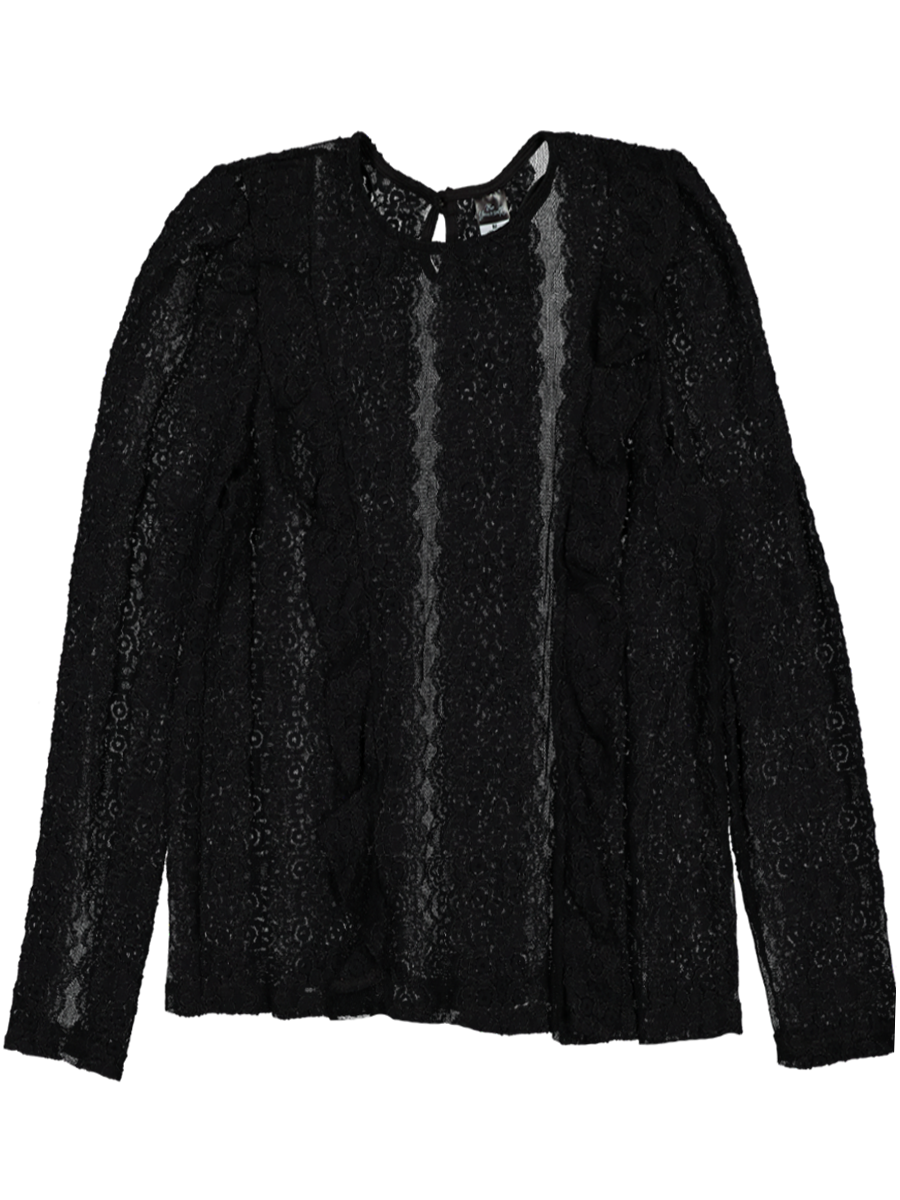 Black Smart Lace Blouse
