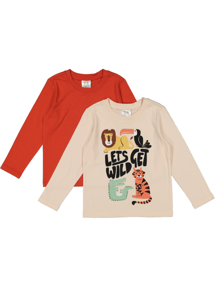 2 Pack Long Sleeve Wild T Shirts