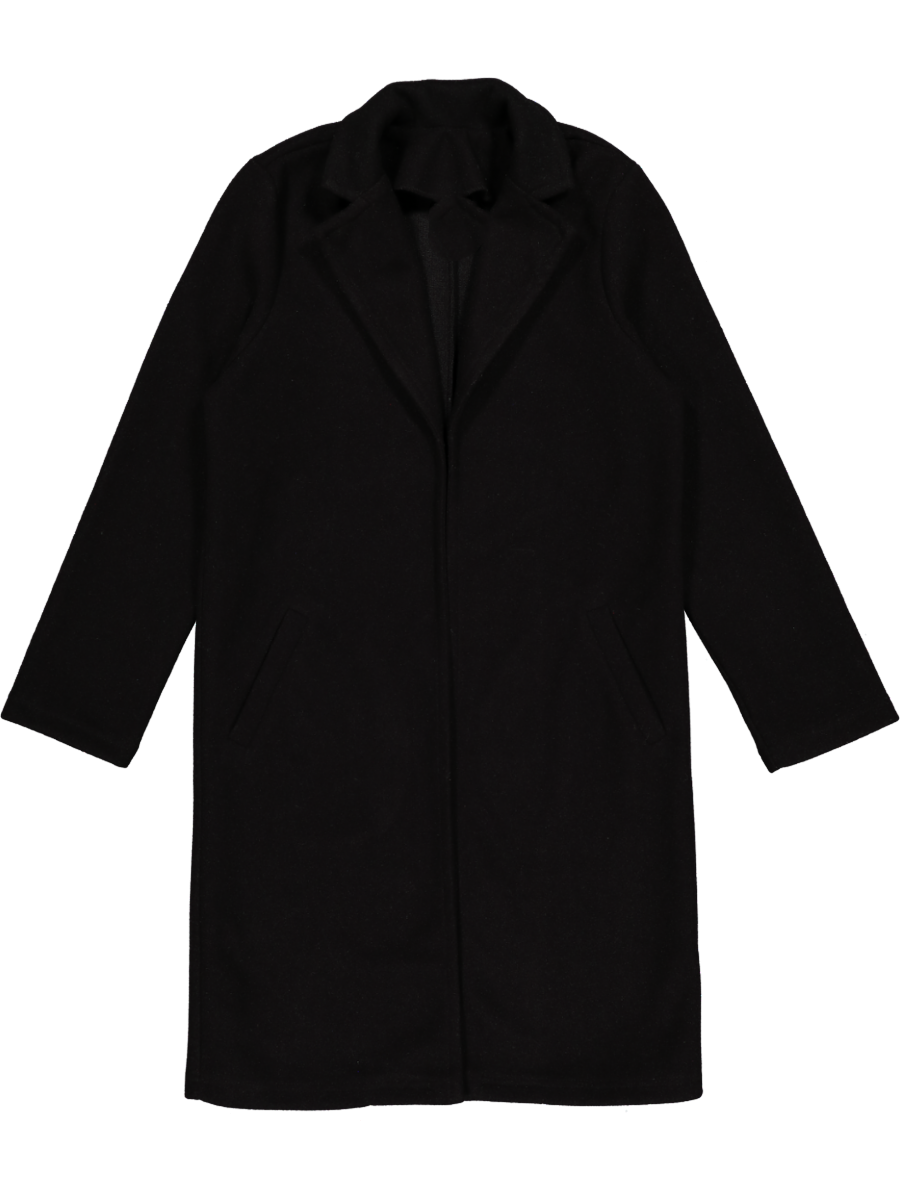 Black Melton Coat