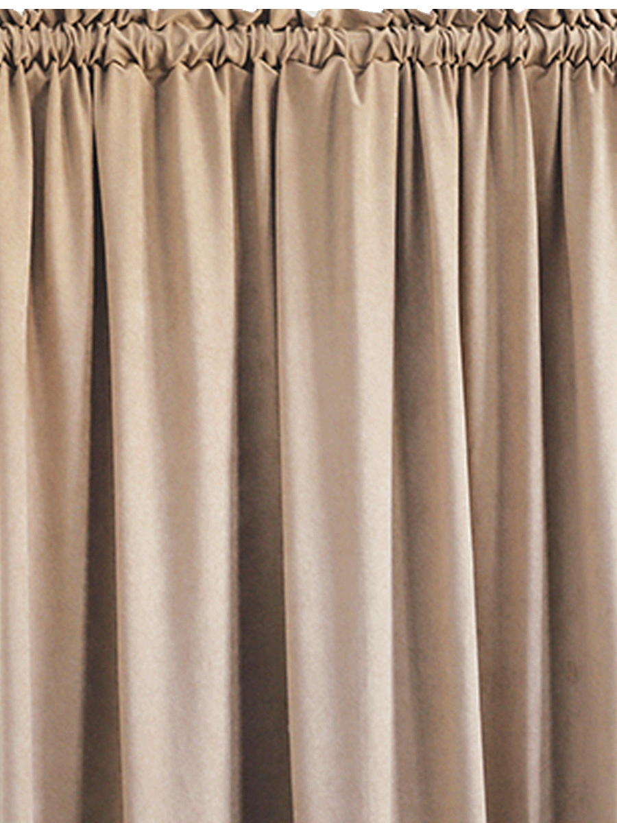 Lined Faux Suede Curtain Natural