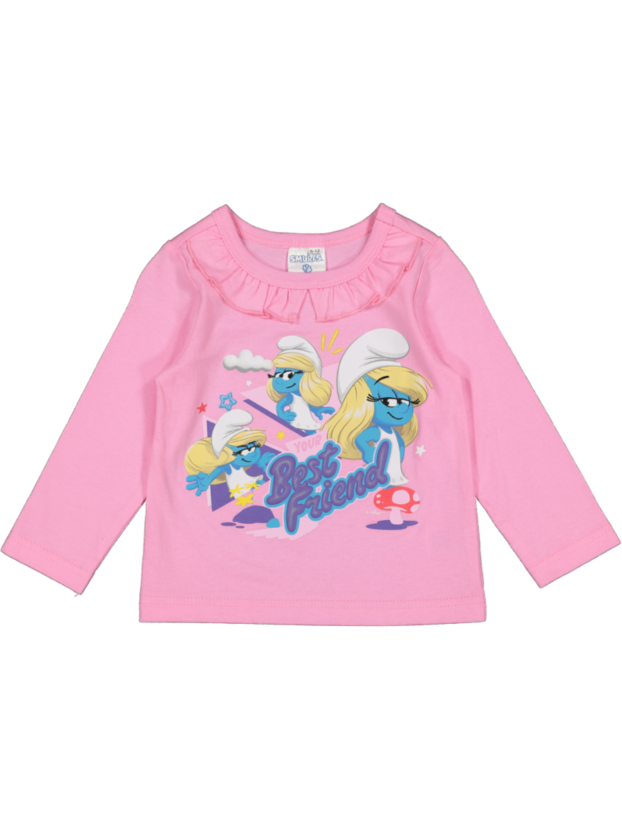 Long Sleeve Pink Smurfette Top