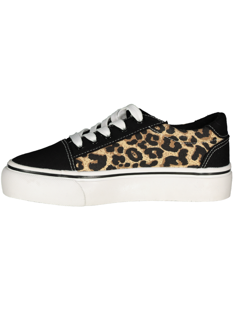 Lace Up Animal Print Sneakers