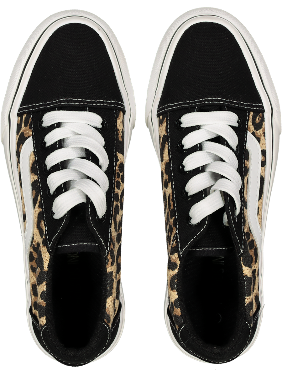 Lace Up Animal Print Sneakers