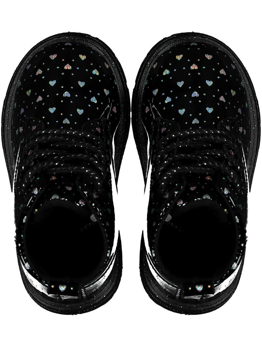 Glitter Black Boots