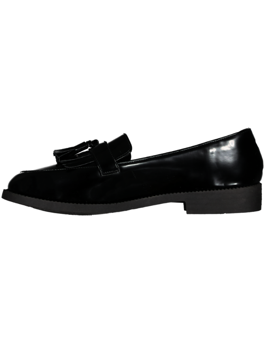 Black Patent Tassel Loafer