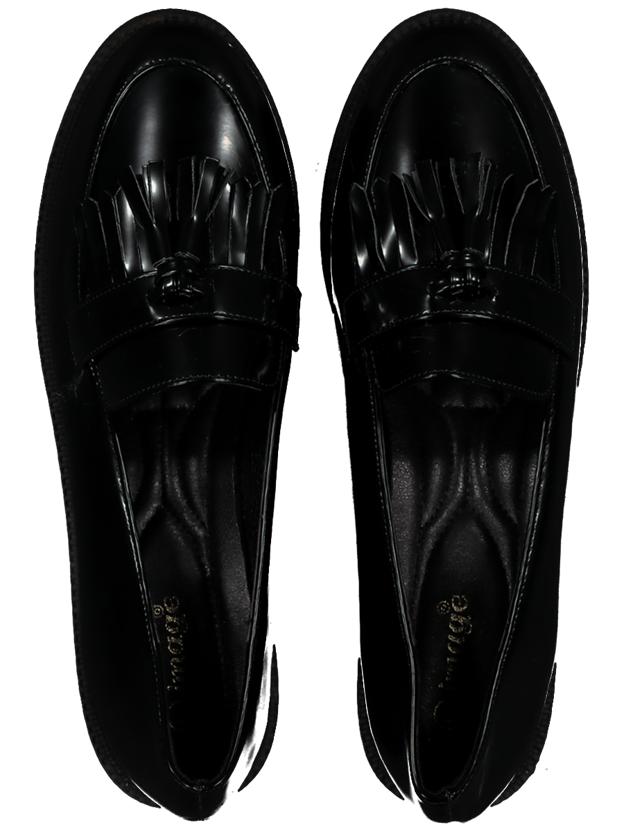 Black Patent Tassel Loafer