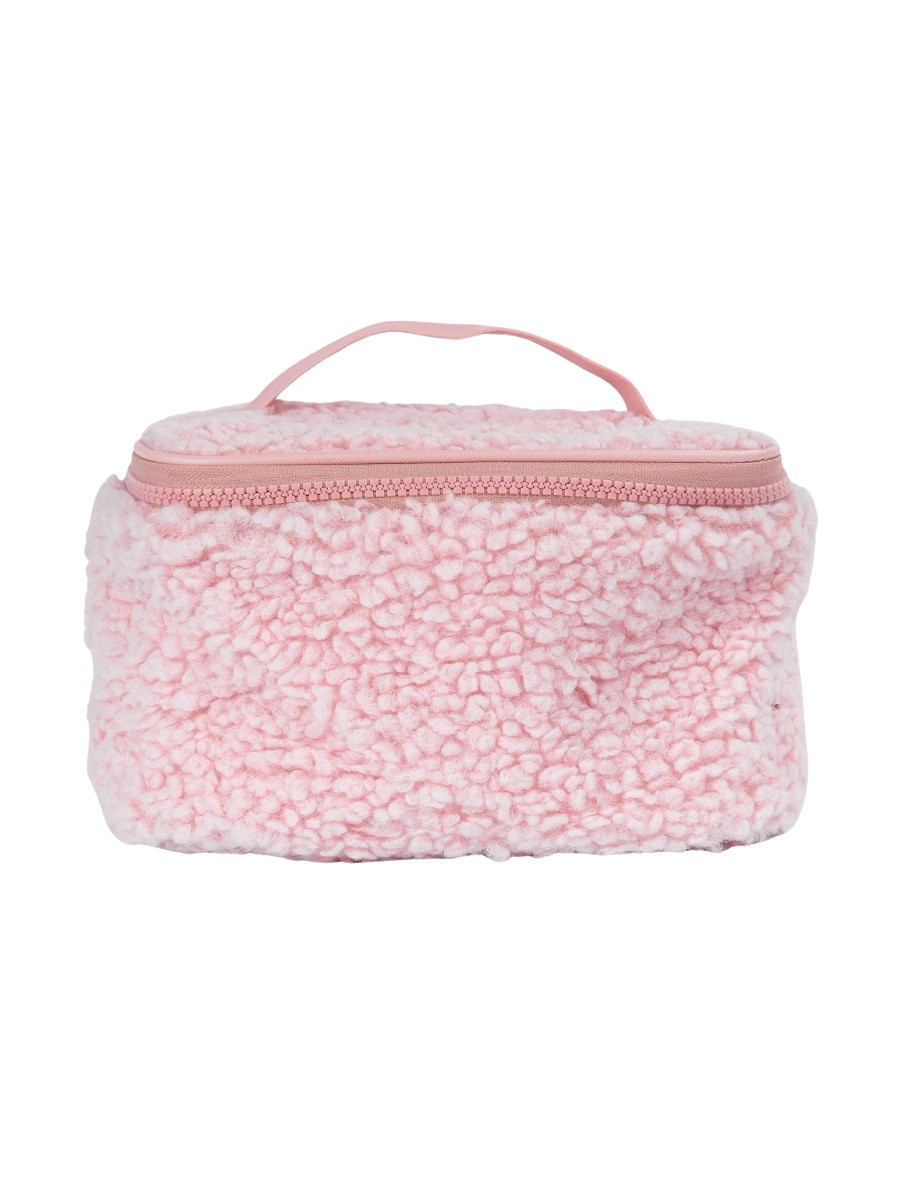 Pink Sherpa Cosmetic Bag
