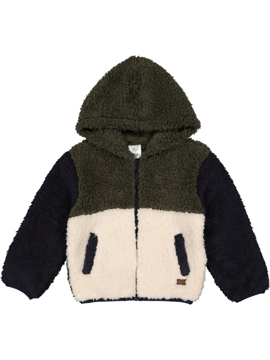 Colour Block Plush Hoodie