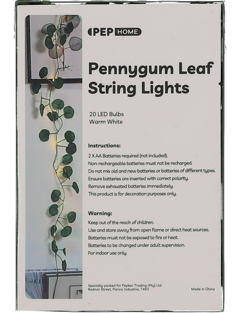 String Lights Pennygum Leaf
