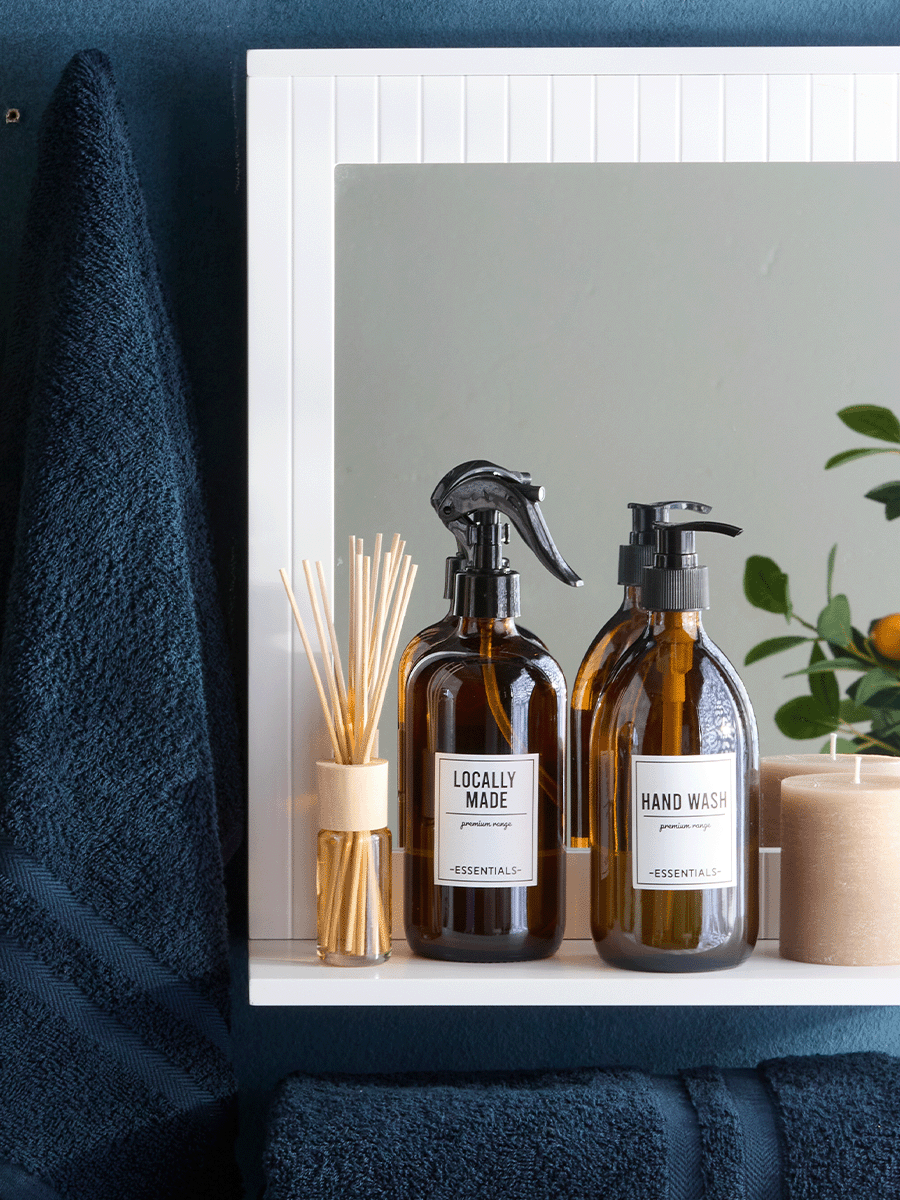 Amber Glass Soap Dispenser