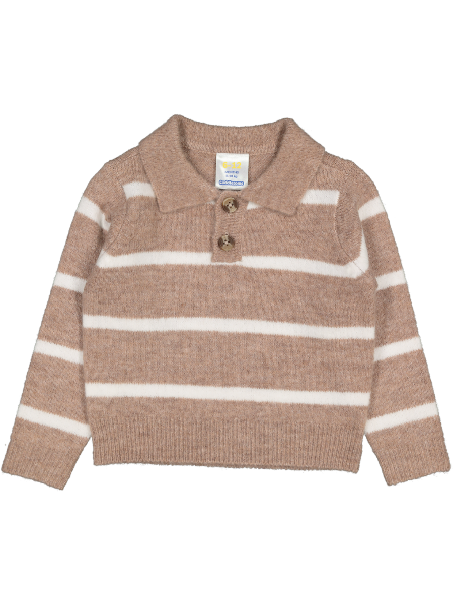 Strip Button Knitwear