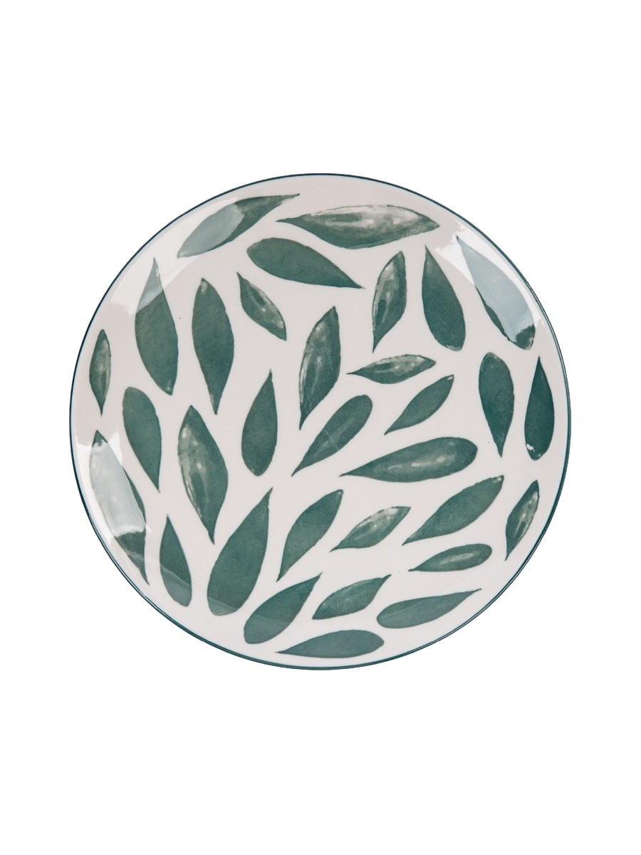 Green Leaf Spot Dinner Plate
