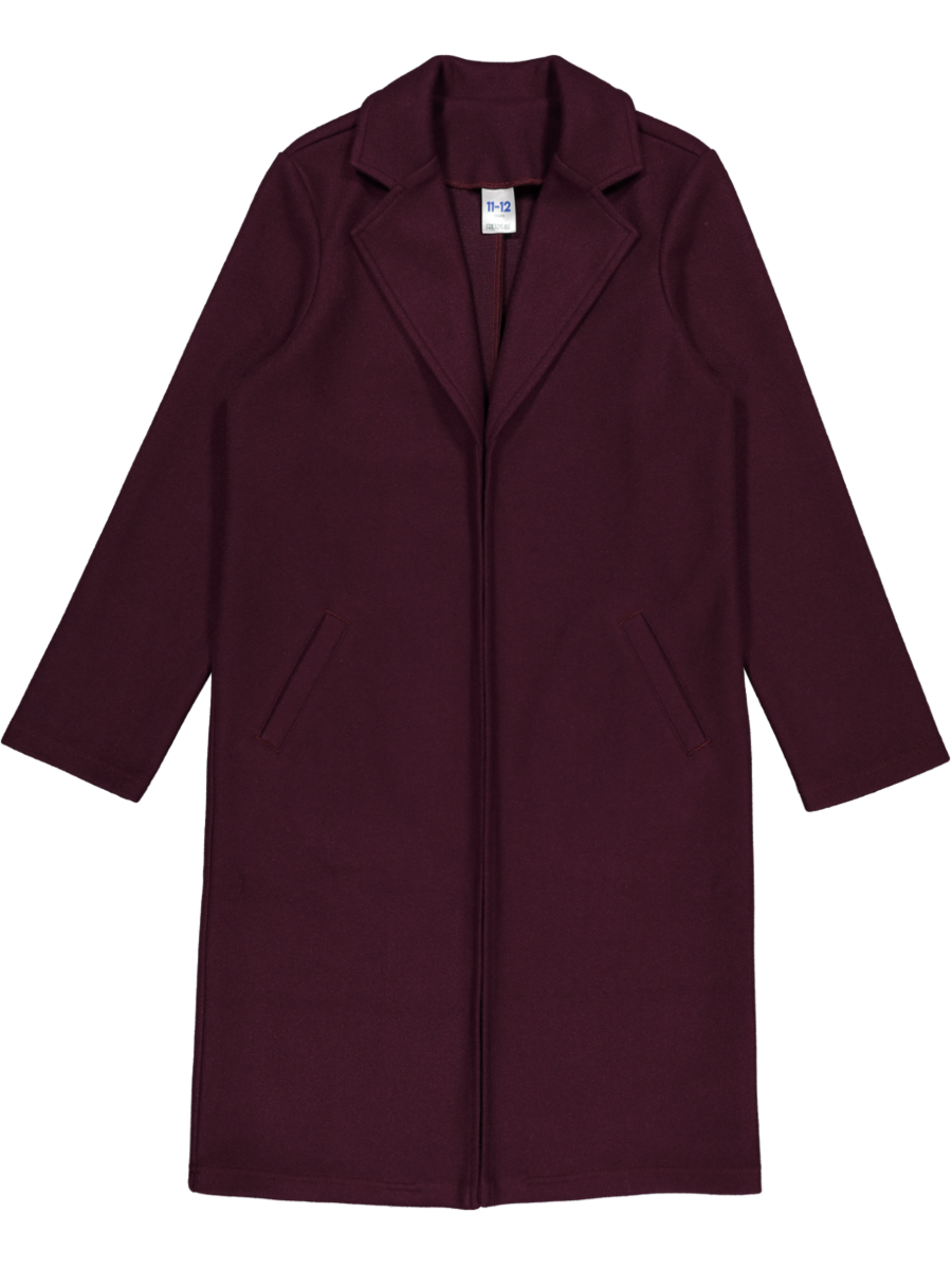 Burgundy Melton Coat