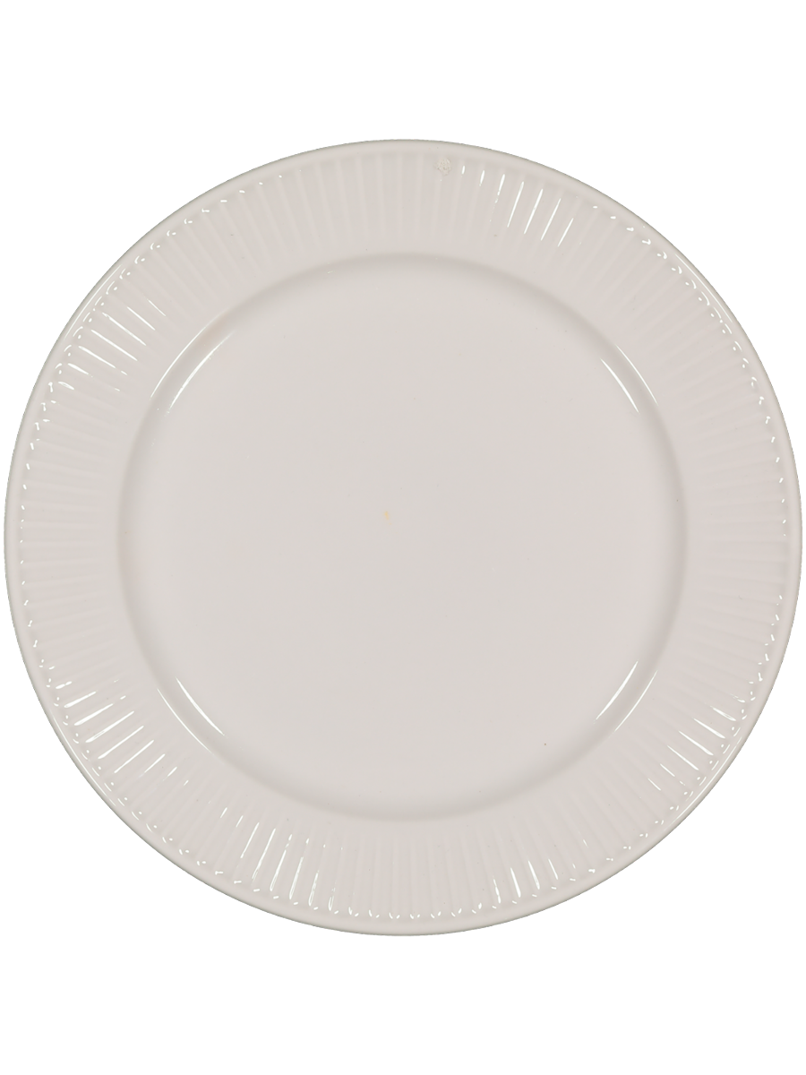 White Textured Dinner Plate
