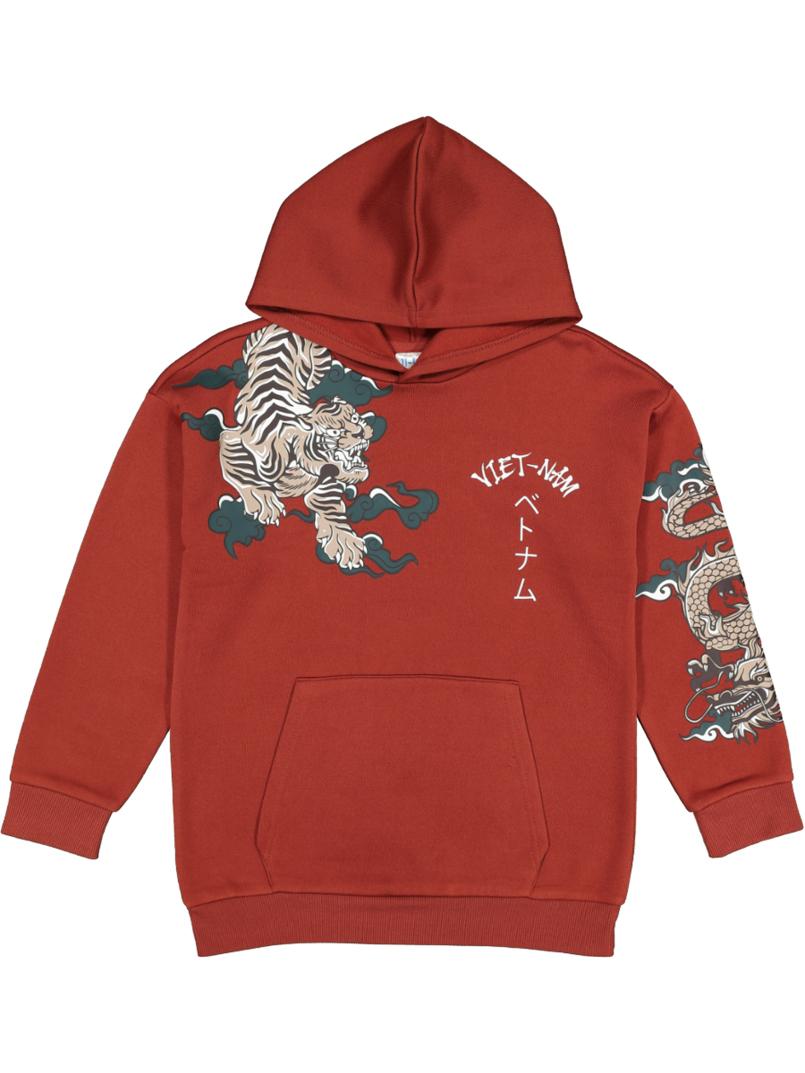 Snake Dragon Print Hoodie
