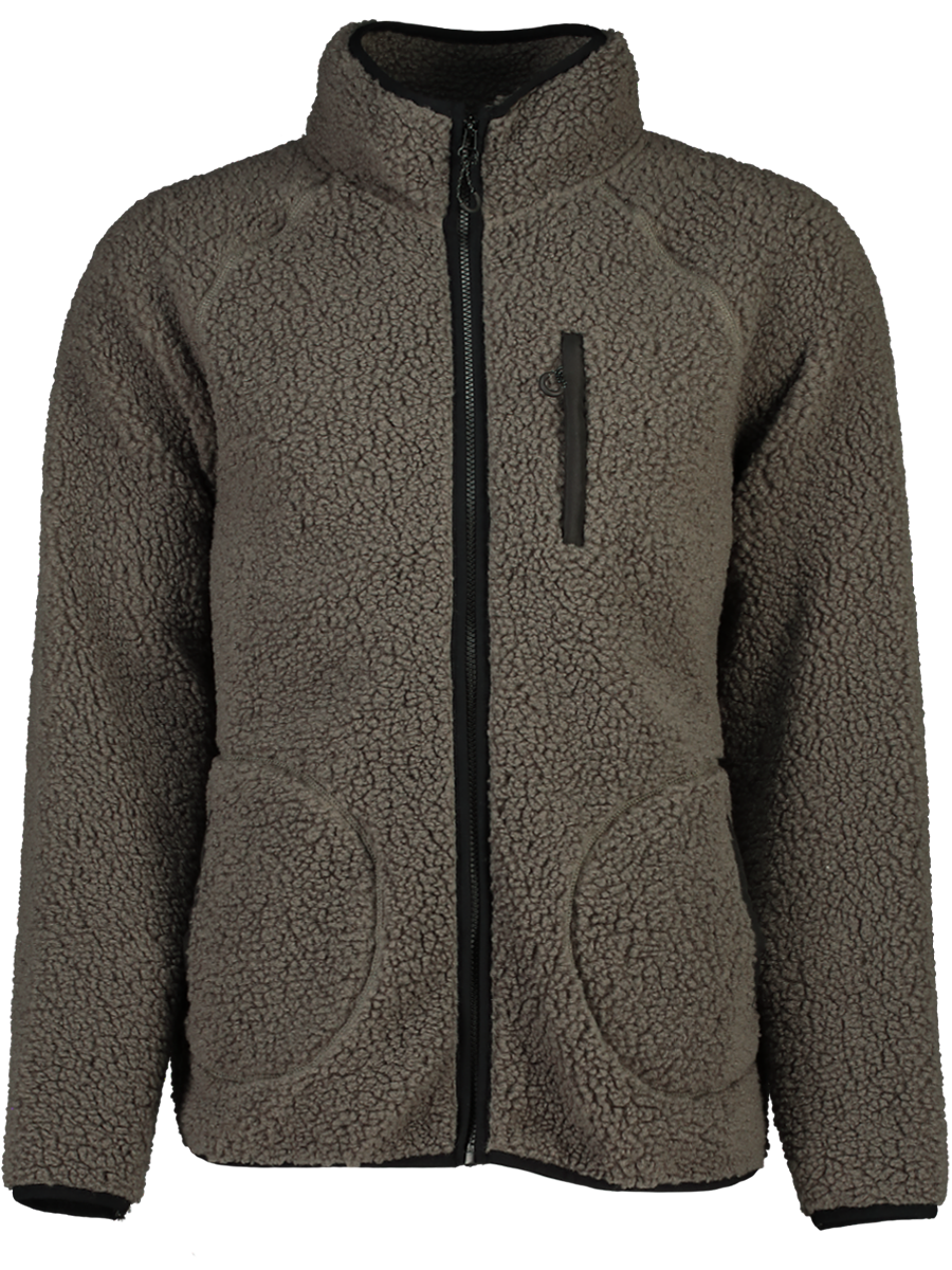 Grey Plush Zip Through Jersey