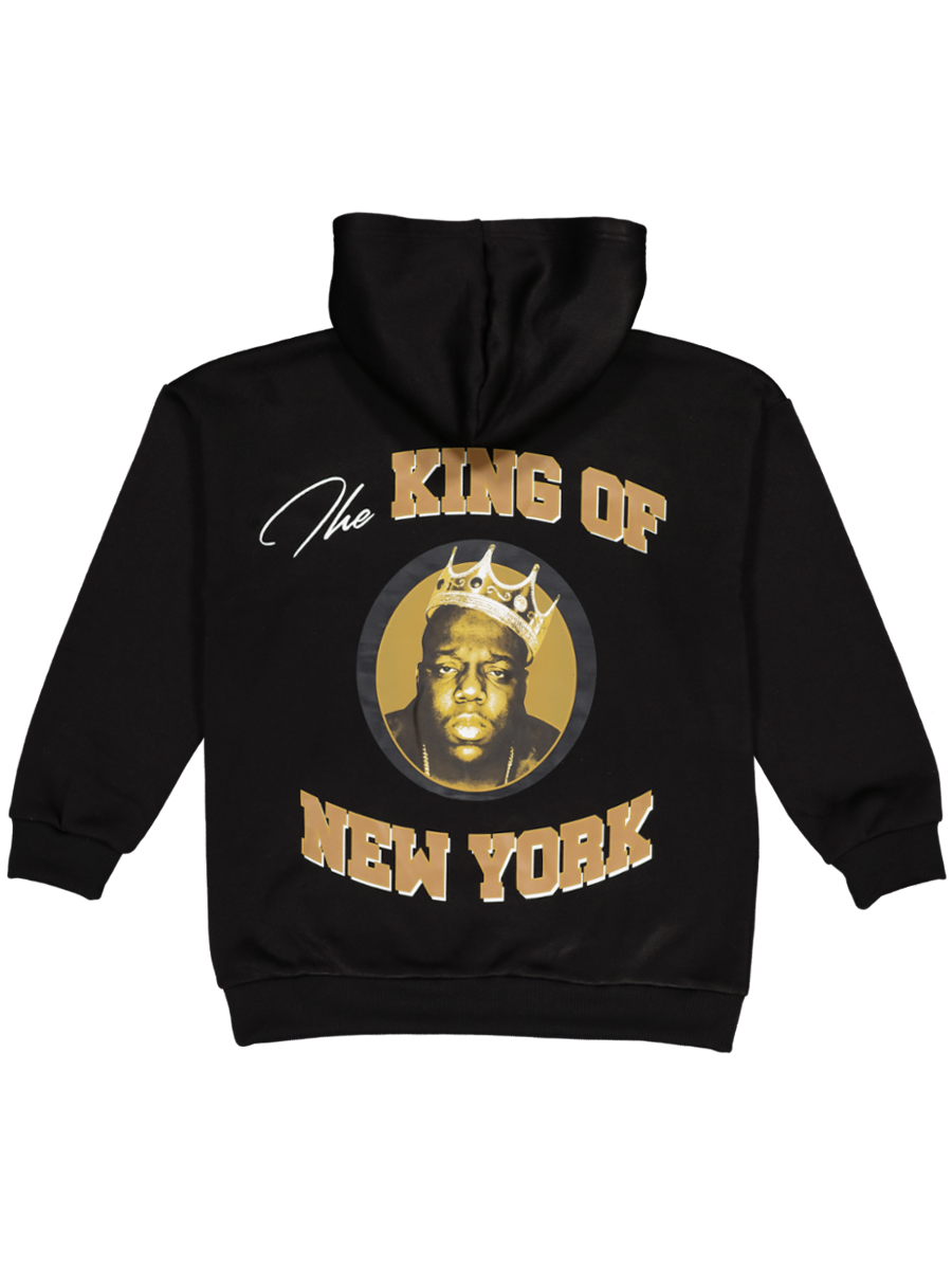 Black Biggie Printed Hoodie