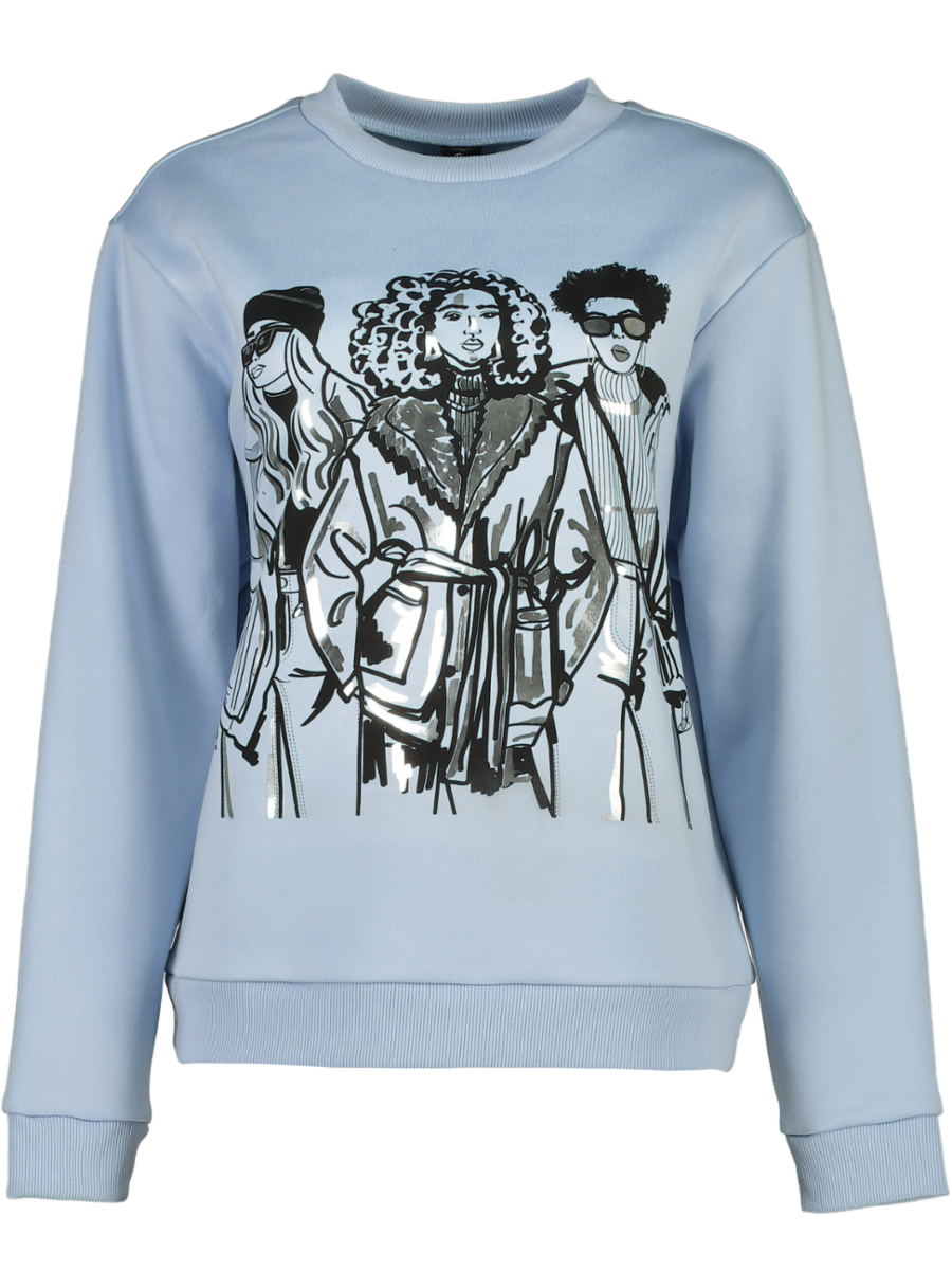 Blue Graphic Sweater