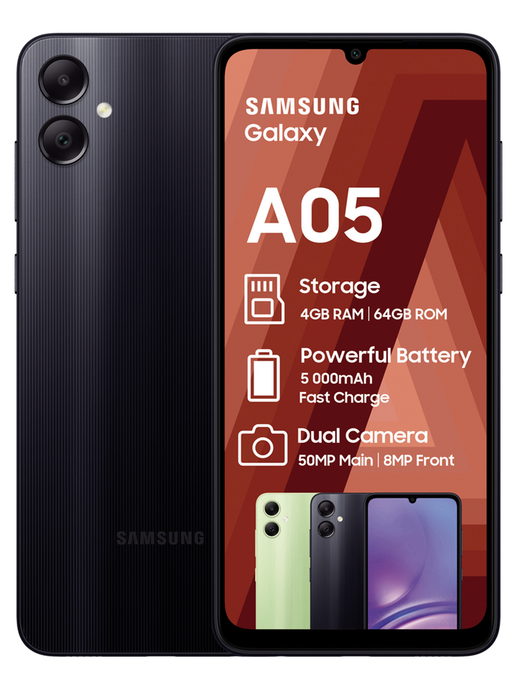 Samsung A05 |

<h2>Kelemahan</h2>
<p>Meskipun Samsung A05 memiliki beberapa kelebihan, tetapi juga ada beberapa kelemahan yang perlu dipertimbangkan. Berikut beberapa kelemahan dari Samsung A05:</p>
<ul>
<li>Desain yang kurang premium, sehingga beberapa orang mungkin merasa bahwa Samsung A05 tidak memiliki kesan yang mewah</li>
<li>Tidak ada fitur fingerprint, sehingga pengguna harus menggunakan metode keamanan lain seperti PIN atau pattern</li>
<li>Kualitas suara yang kurang baik, sehingga pengguna mungkin merasa bahwa suara yang dihasilkan tidak seimbang</li>
<li>Tidak ada sertifikasi IP68, sehingga pengguna harus berhati-hati saat menggunakan Samsung A05 di lingkungan yang basah</li>
</ul>
<img src=