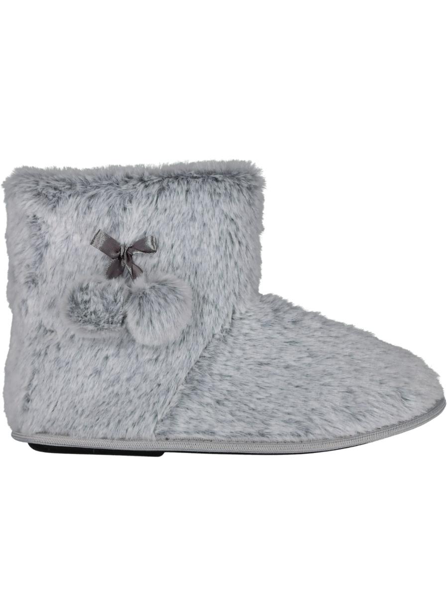 Grey Faux Fur Bootie