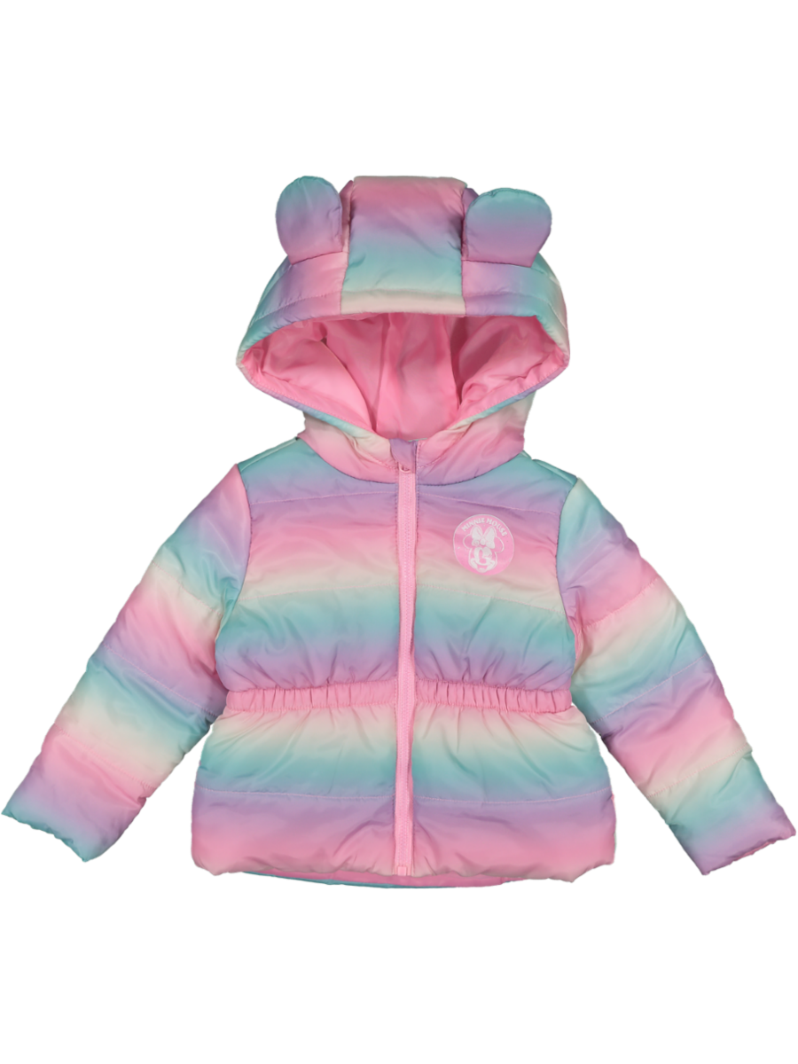 Minnie Mouse Rainbow Puffer Jacket
