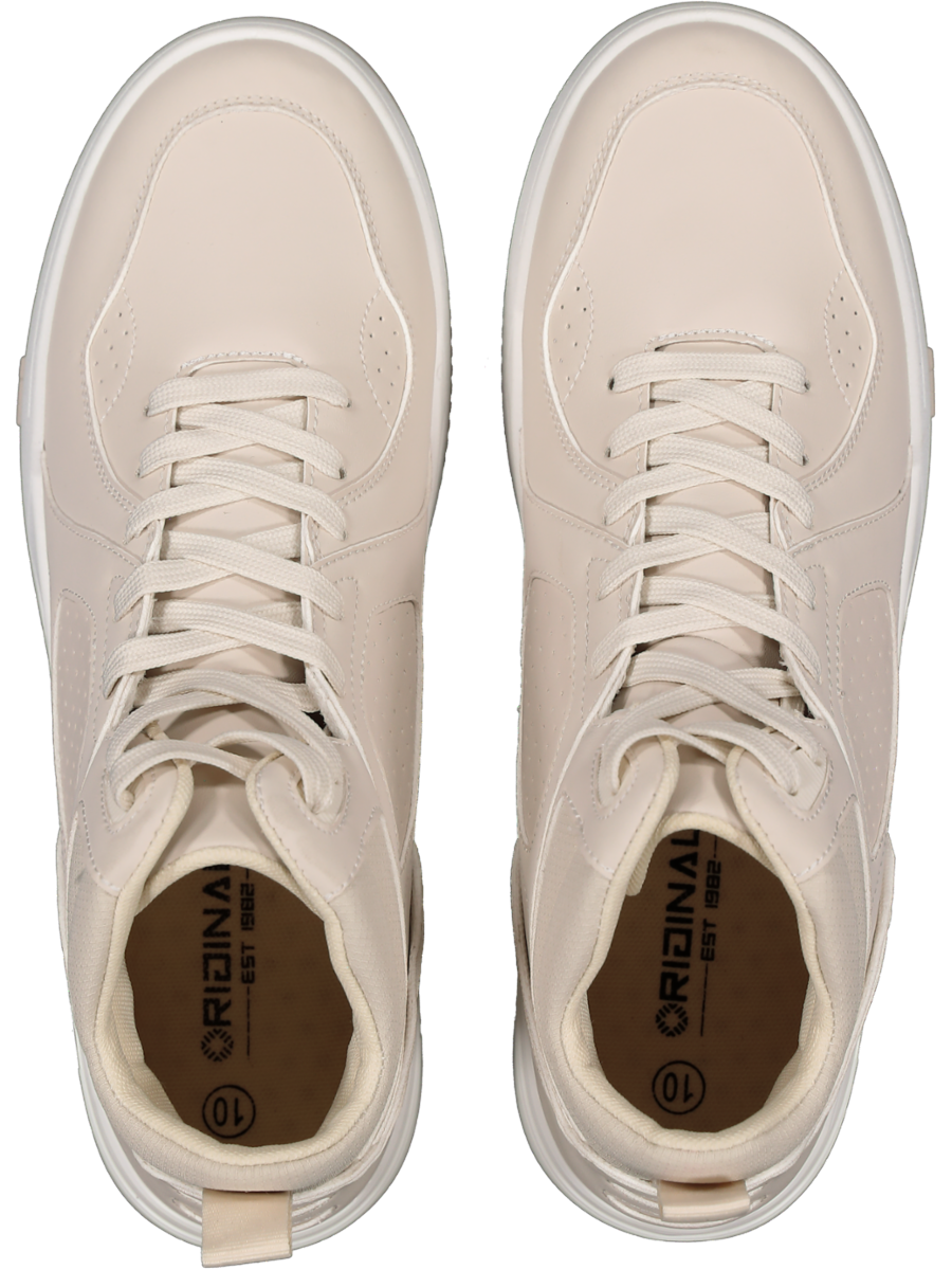 Beige Hi-Top Sneakers