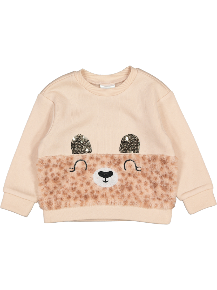 Beige Animal Print Sweater