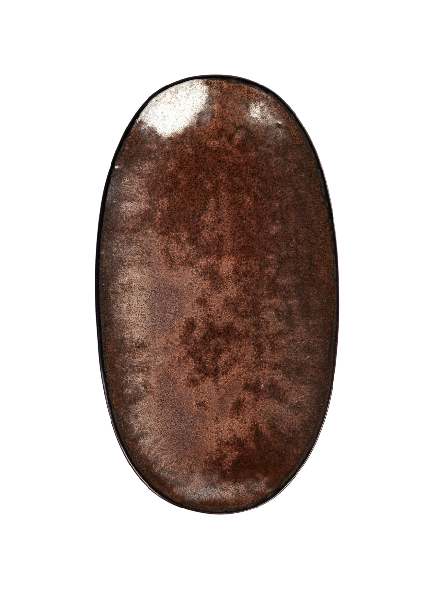 Oval Brown Dinner Plate