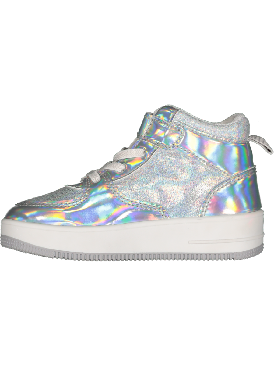 Silver Glitter Hi-Top Sneakers