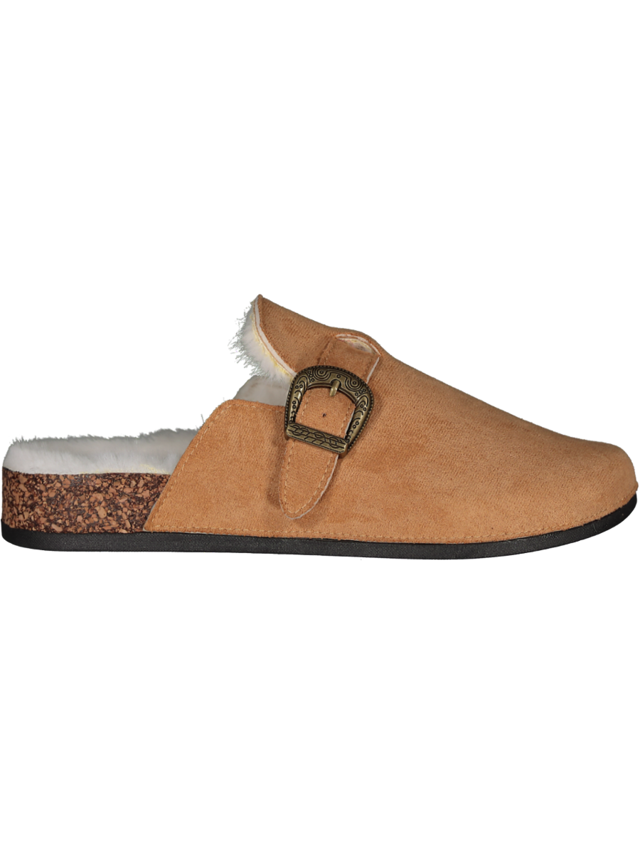 Faux Fur Brown Sandals