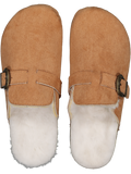 Faux Fur Brown Clogs