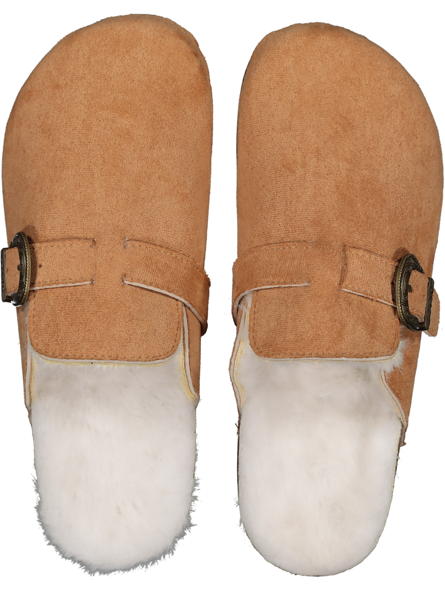 Faux Fur Brown Clogs