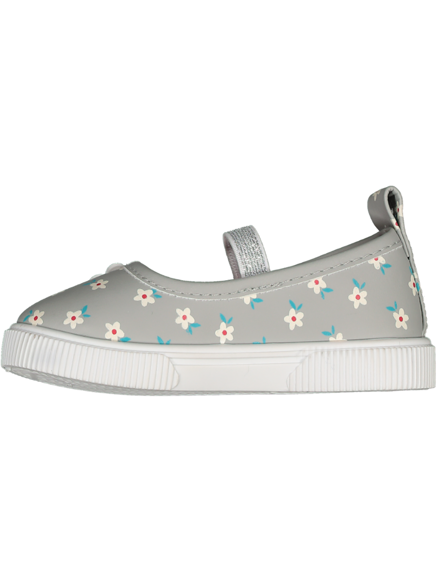 Grey Petal Print Slip On
