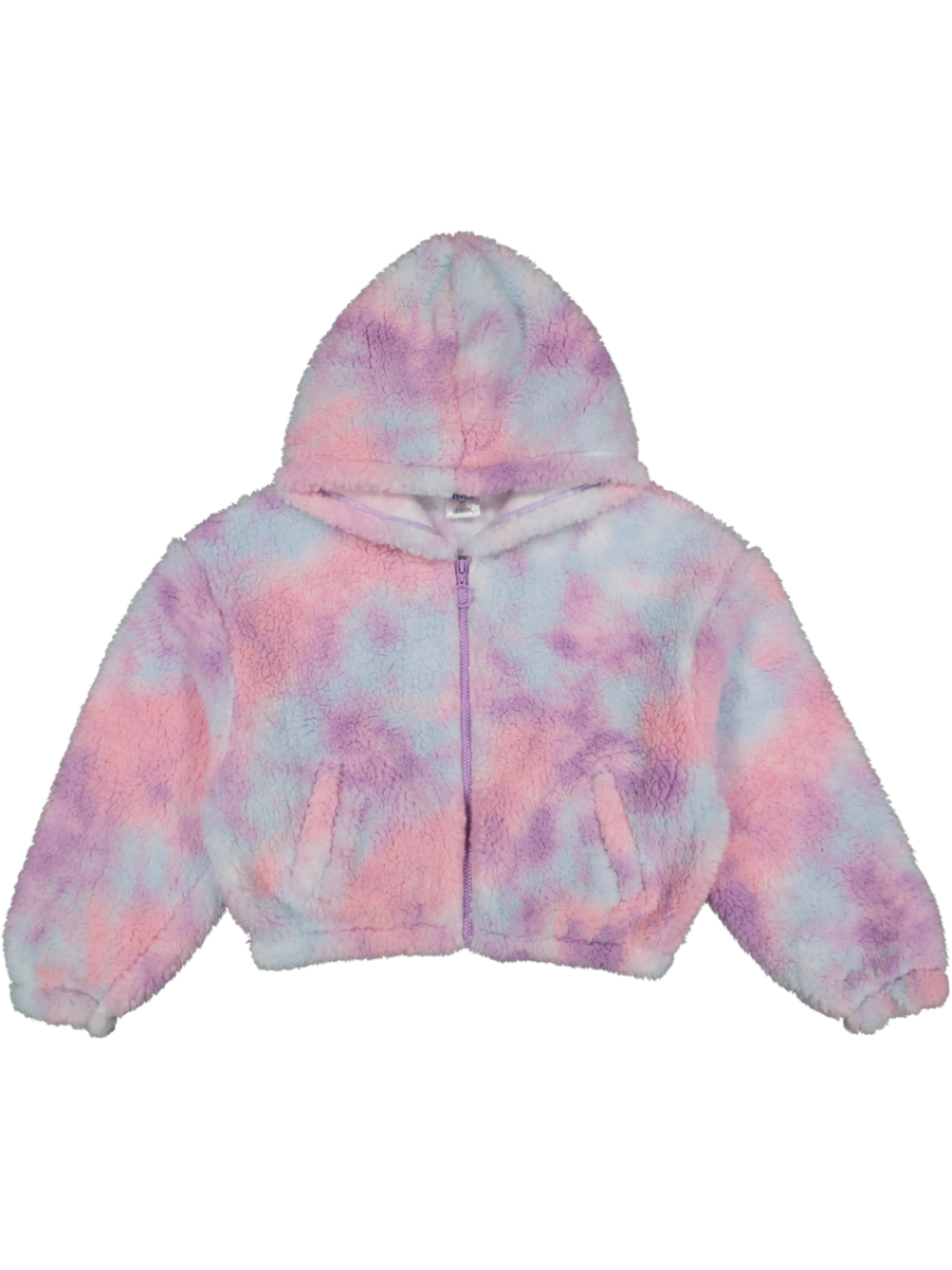 Rainbow Crop Fleecy Jacket