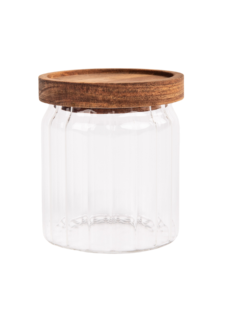 Bamboo Lid Glass Canister