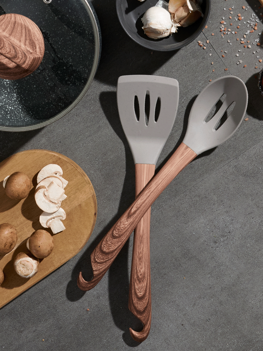 Wood Look Utensil Set