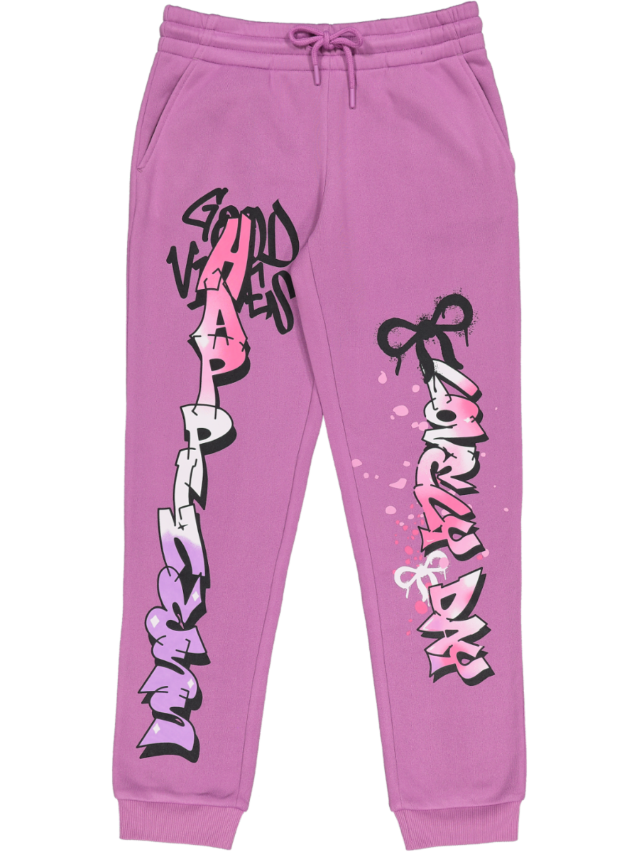 Graphic Pink Track Pants