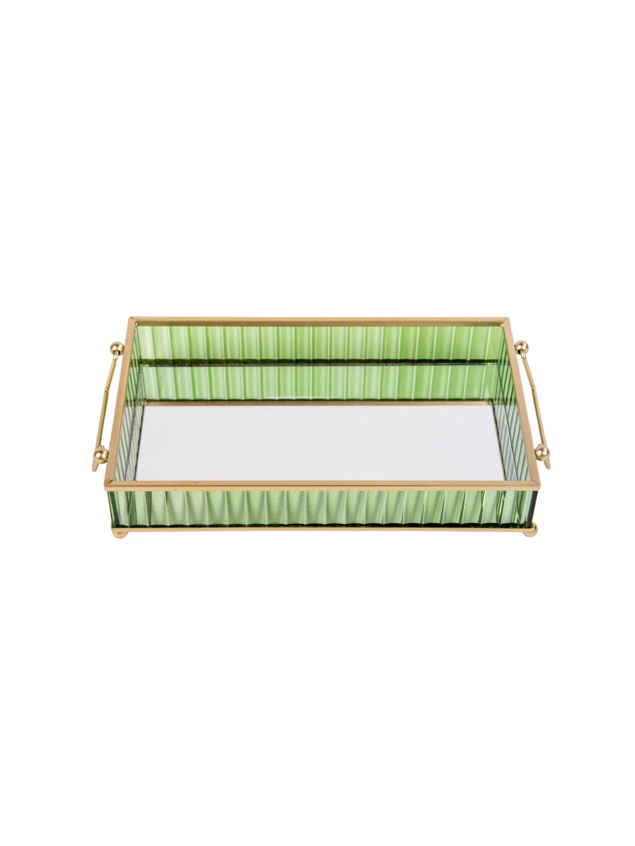 Mirrored Glass Tray
