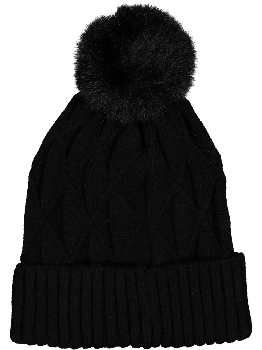 Plain Colour Knit Pom Pom Beanie