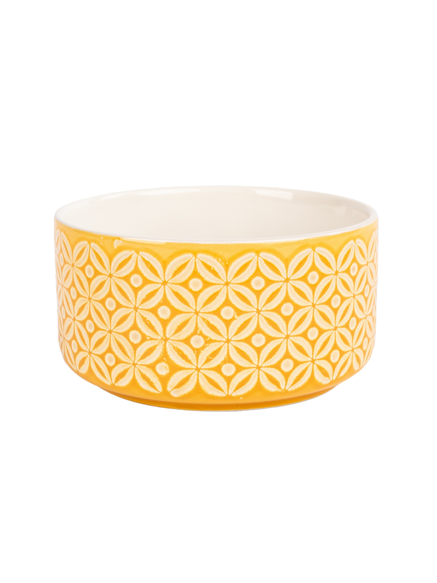 Printed Yellow Bowl