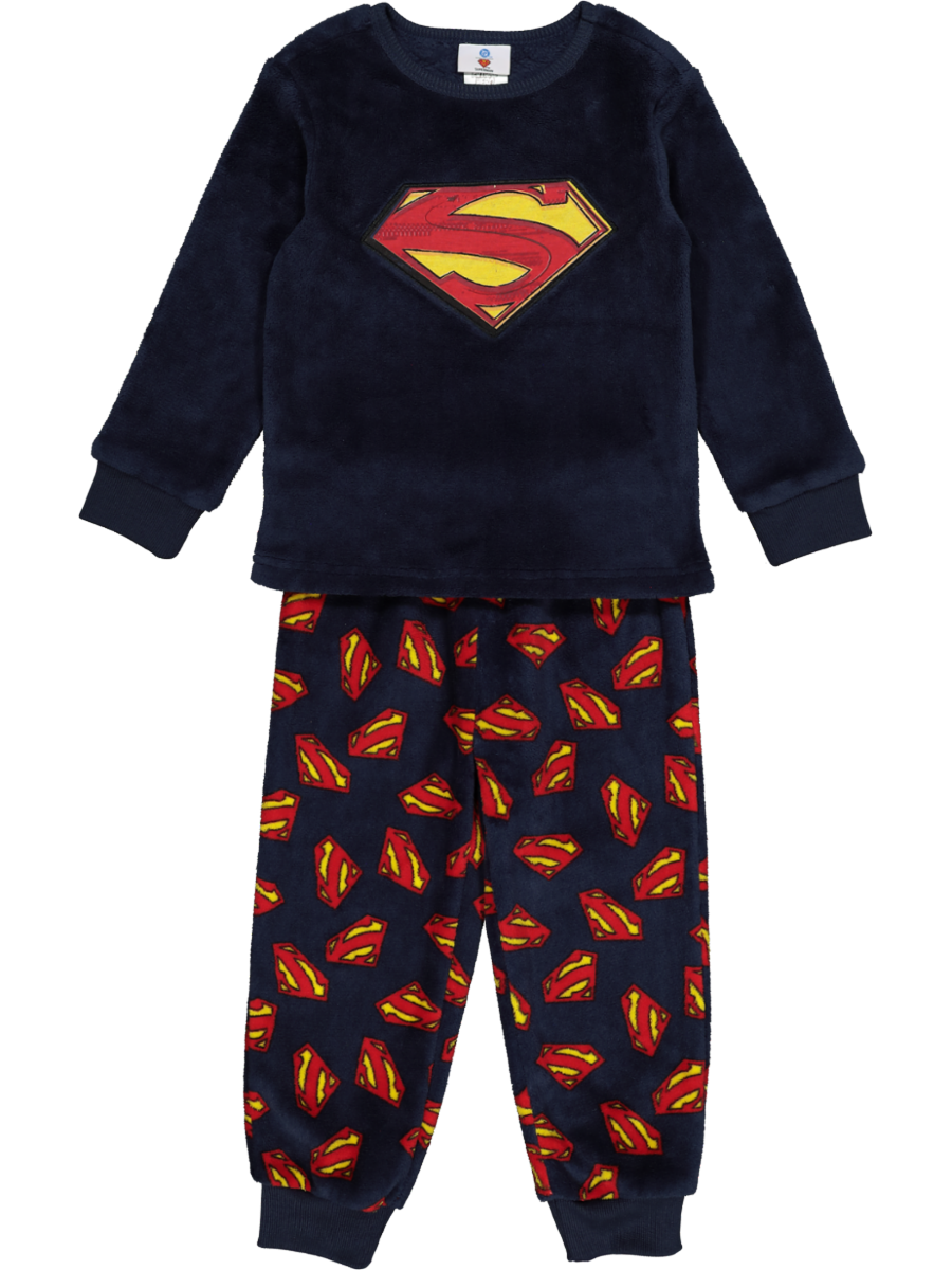 Fluffy Superman Pyjama Set