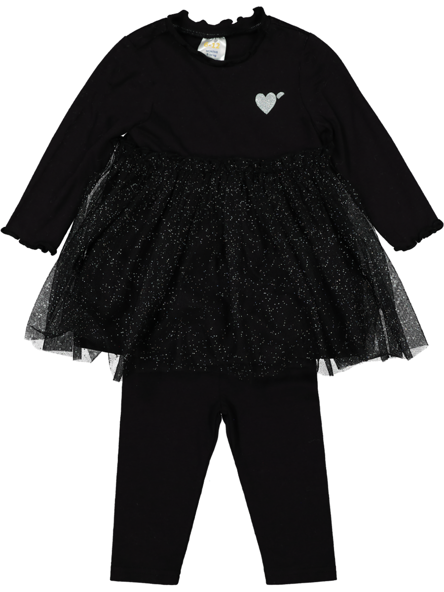 Sparkle Heart Tutu Dress Set