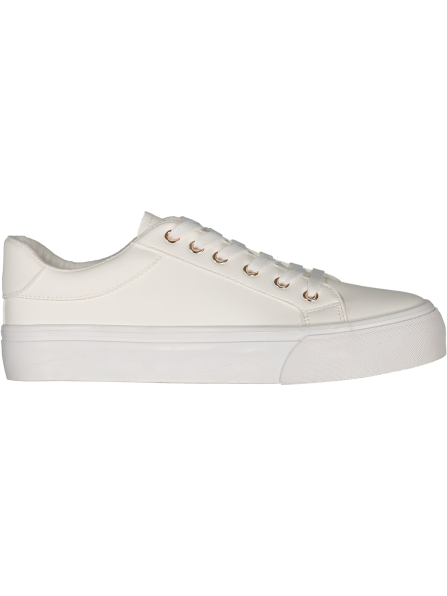 White Lace Up Sneakers