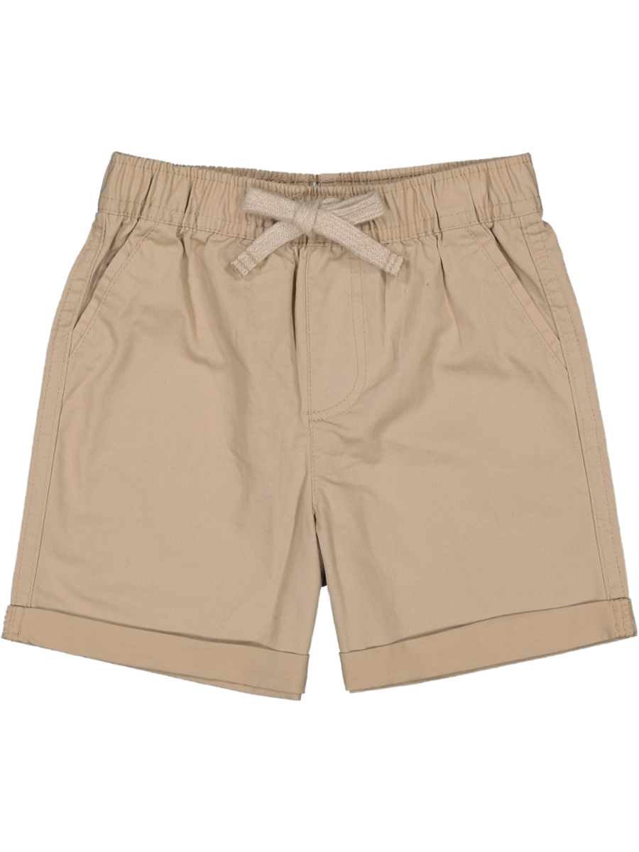Beige Woven Shorts