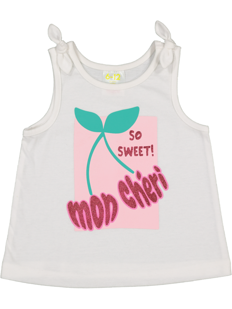 Printed White Summer Vest