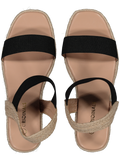 Black Wedge Sandals