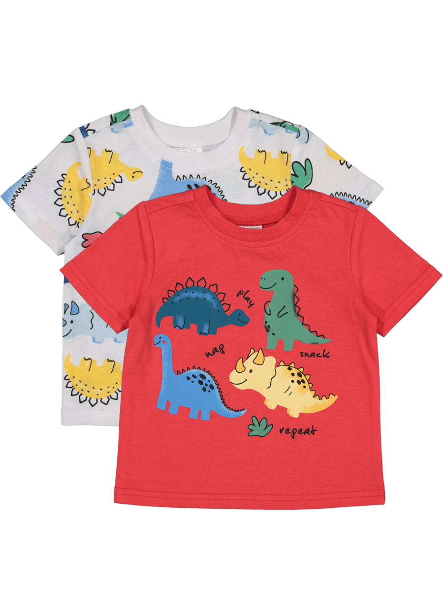 Dino Printed 2 Pack T-Shirts