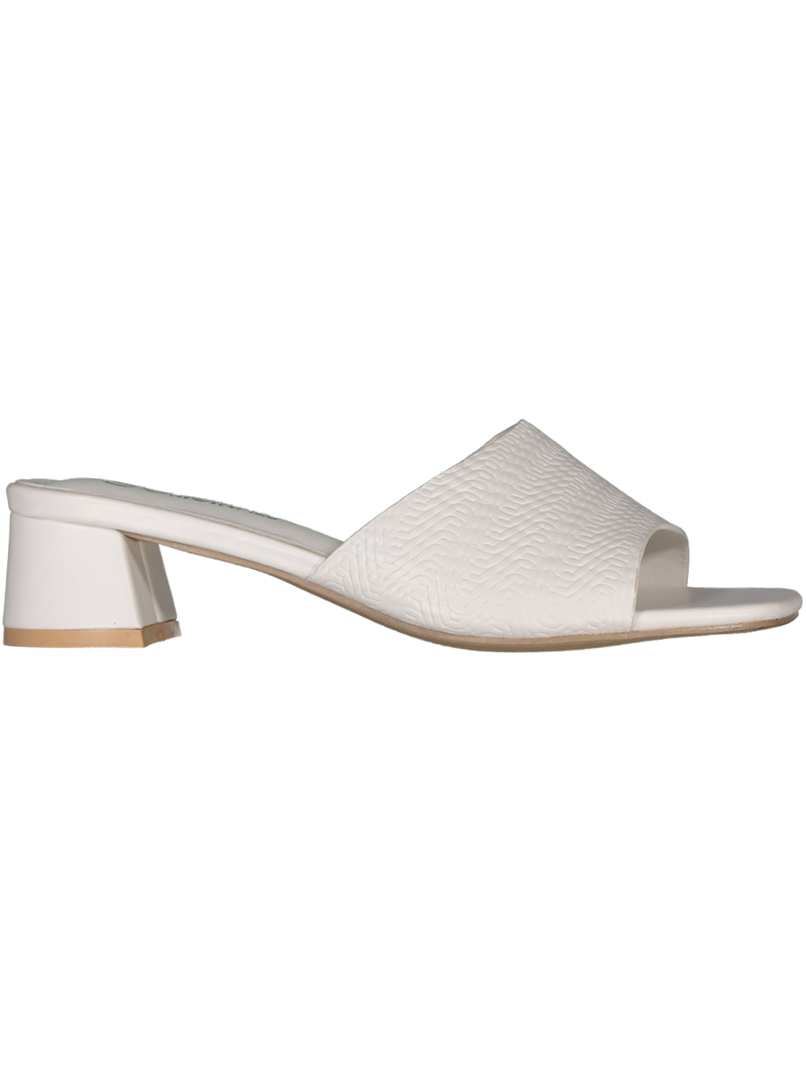 Matte White Mule Heel